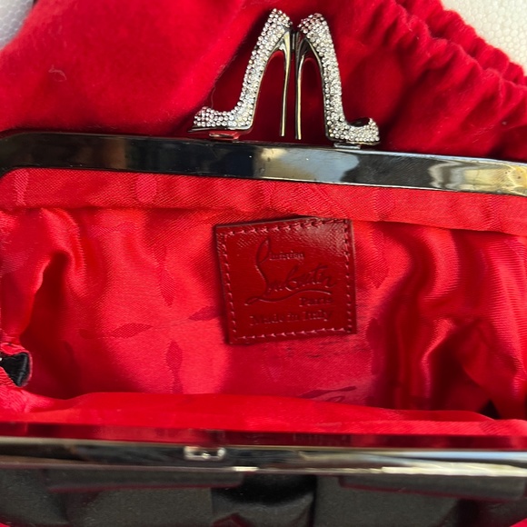 Christian Louboutin evening clutch with crystal red soled shoes - Picture 4 of 5